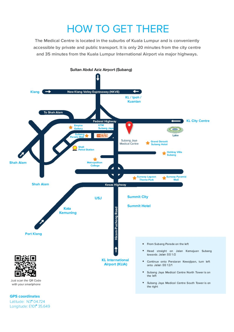 Subang Jaya Medical Centre Map