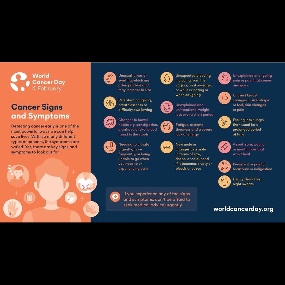 Dr Thng Yongxian social post on cancer signs and symptoms