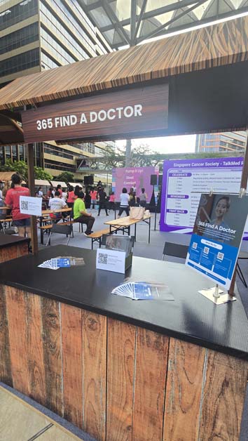Health365's booth at CAmpung Festival 2025