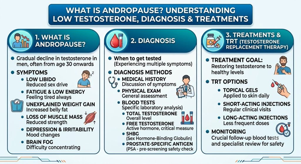 Andropause diagnosis treatment