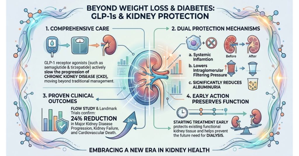 GLP-1 and kidney protection